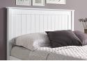 4ft6 Double Torre White painted wood bed frame, low foot end 2